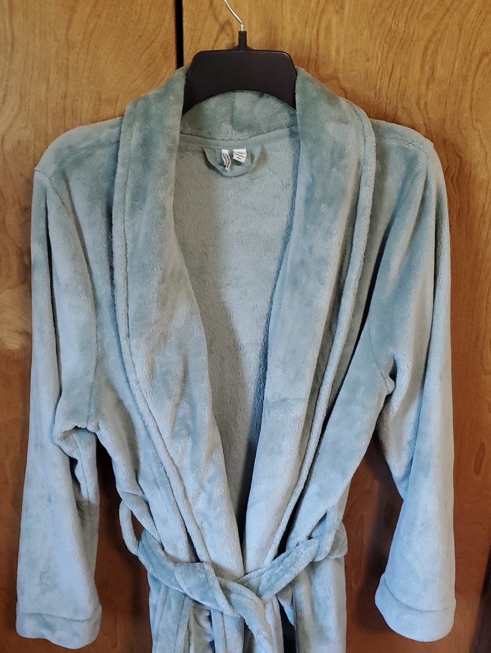 Nordstrom Plush Fleece Long Bath Robe - Shawl Collar Sage Green XL